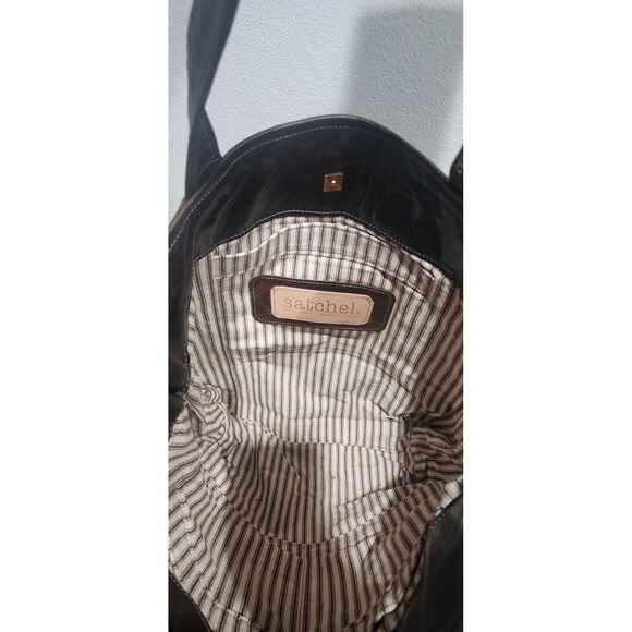 Satchel Savannah Tote Bag  in Coffee Brown Leather – Handmade in GA - Picture 4 of 7